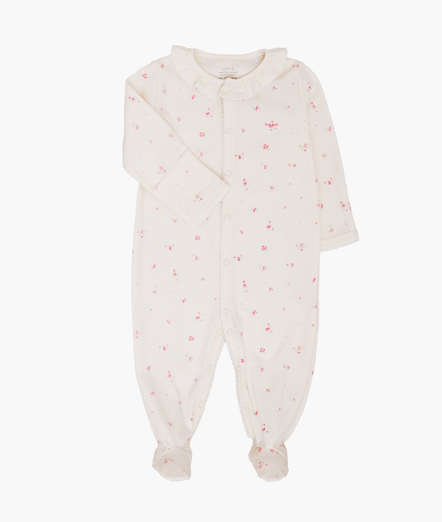 Rose Garden Ruffled Collar Footie