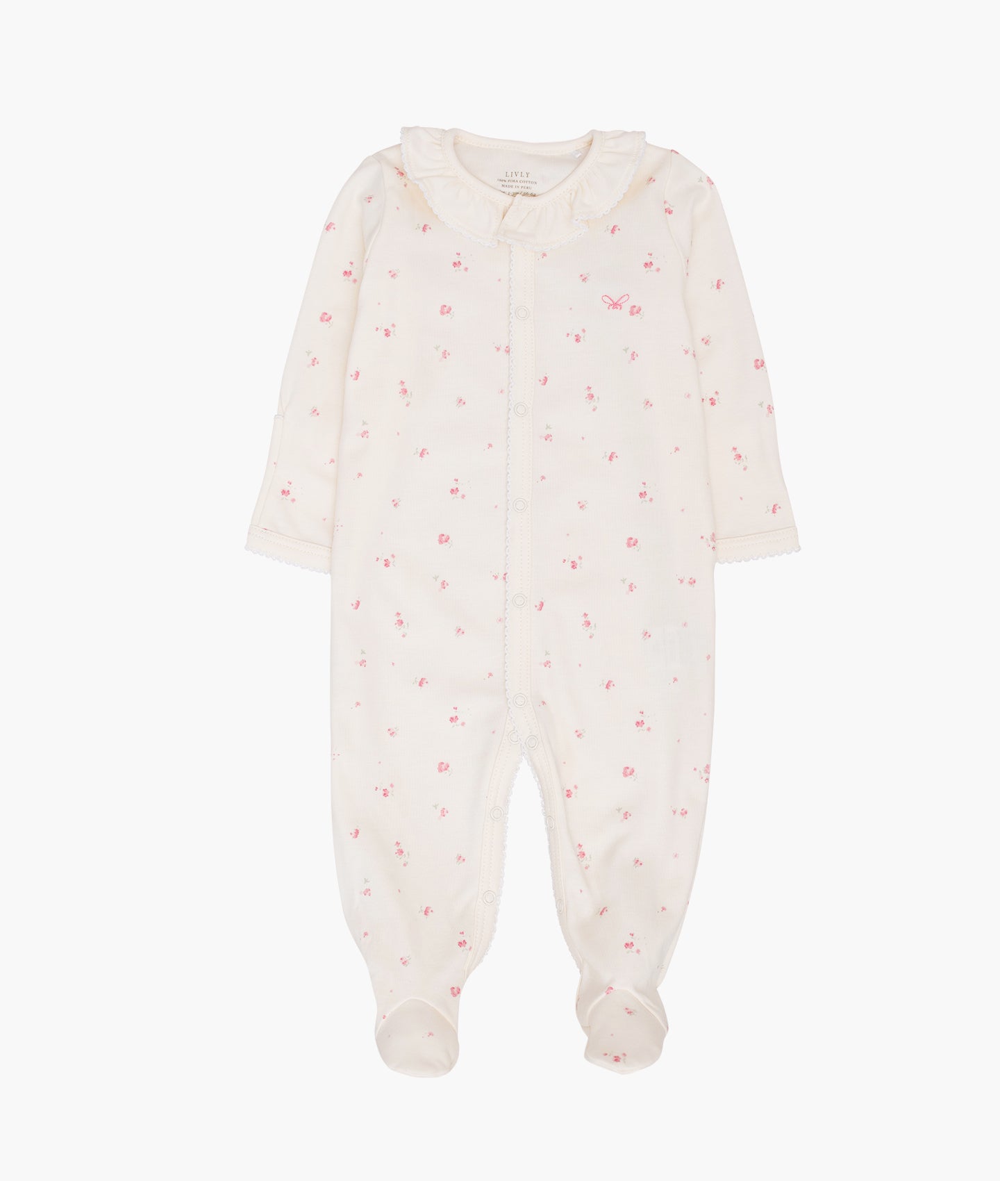 Pyjama à col volanté Rose Garden