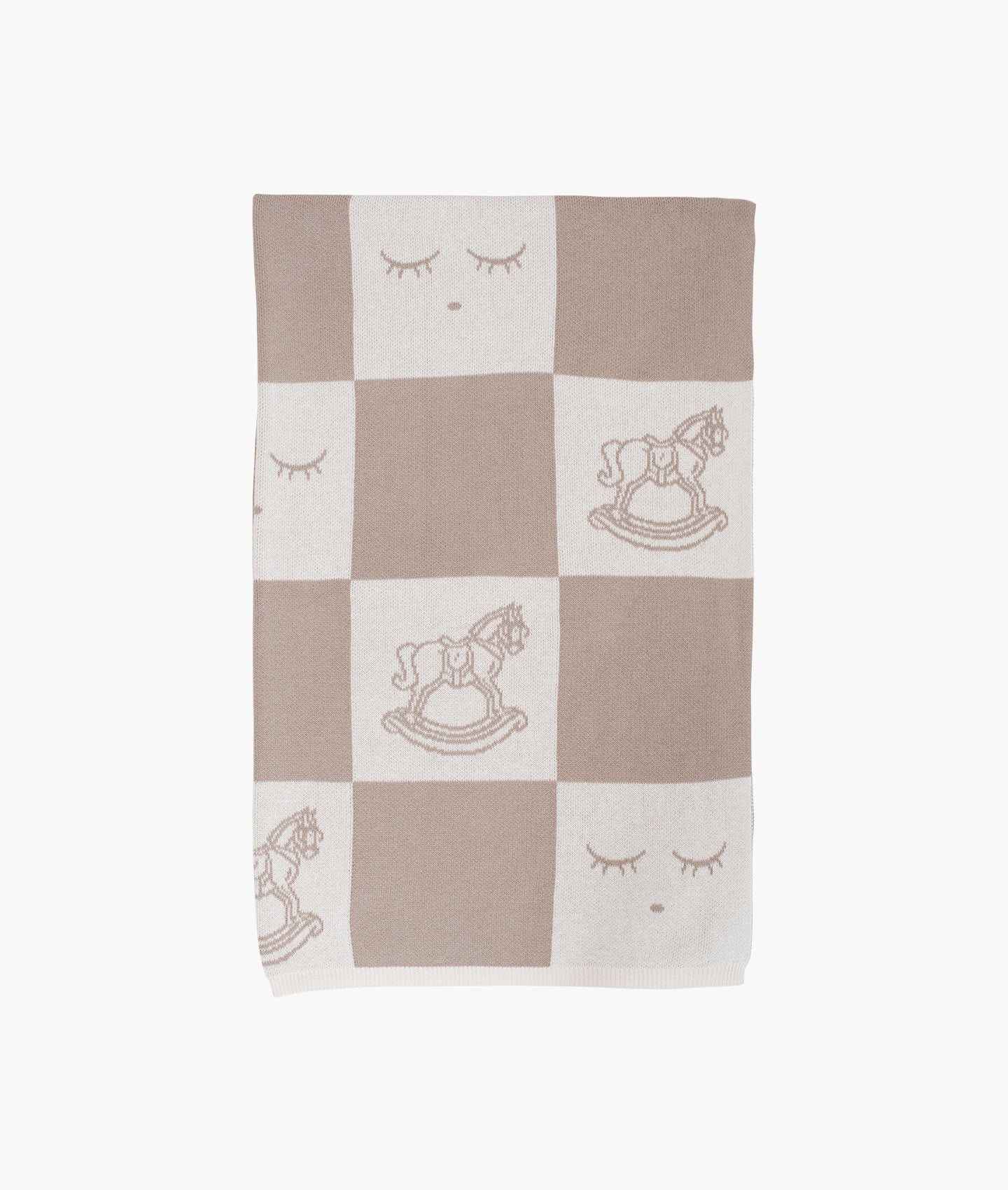 Rocking Horse Knitted Blanket