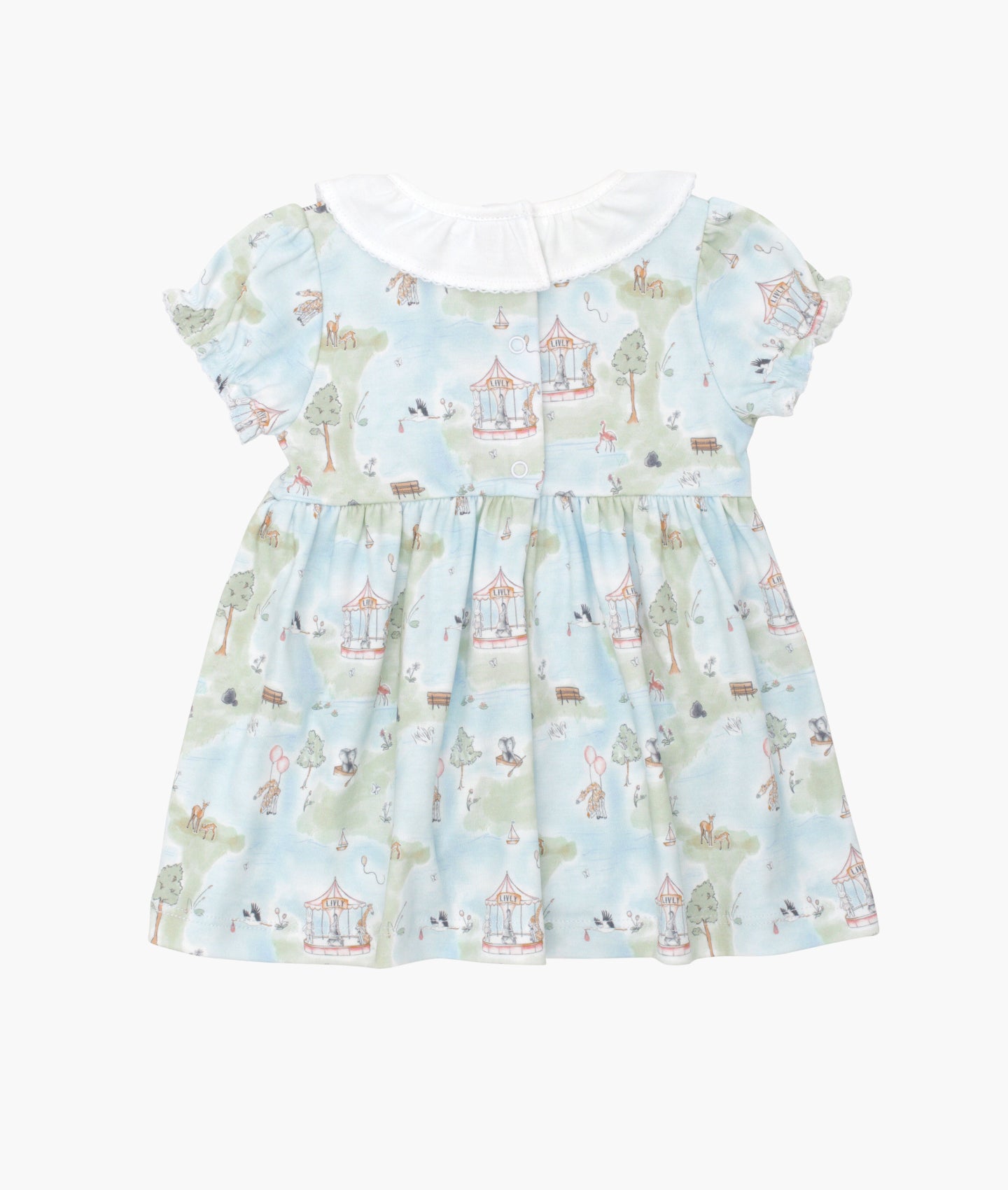 Carousel Ruffled Collar Dress