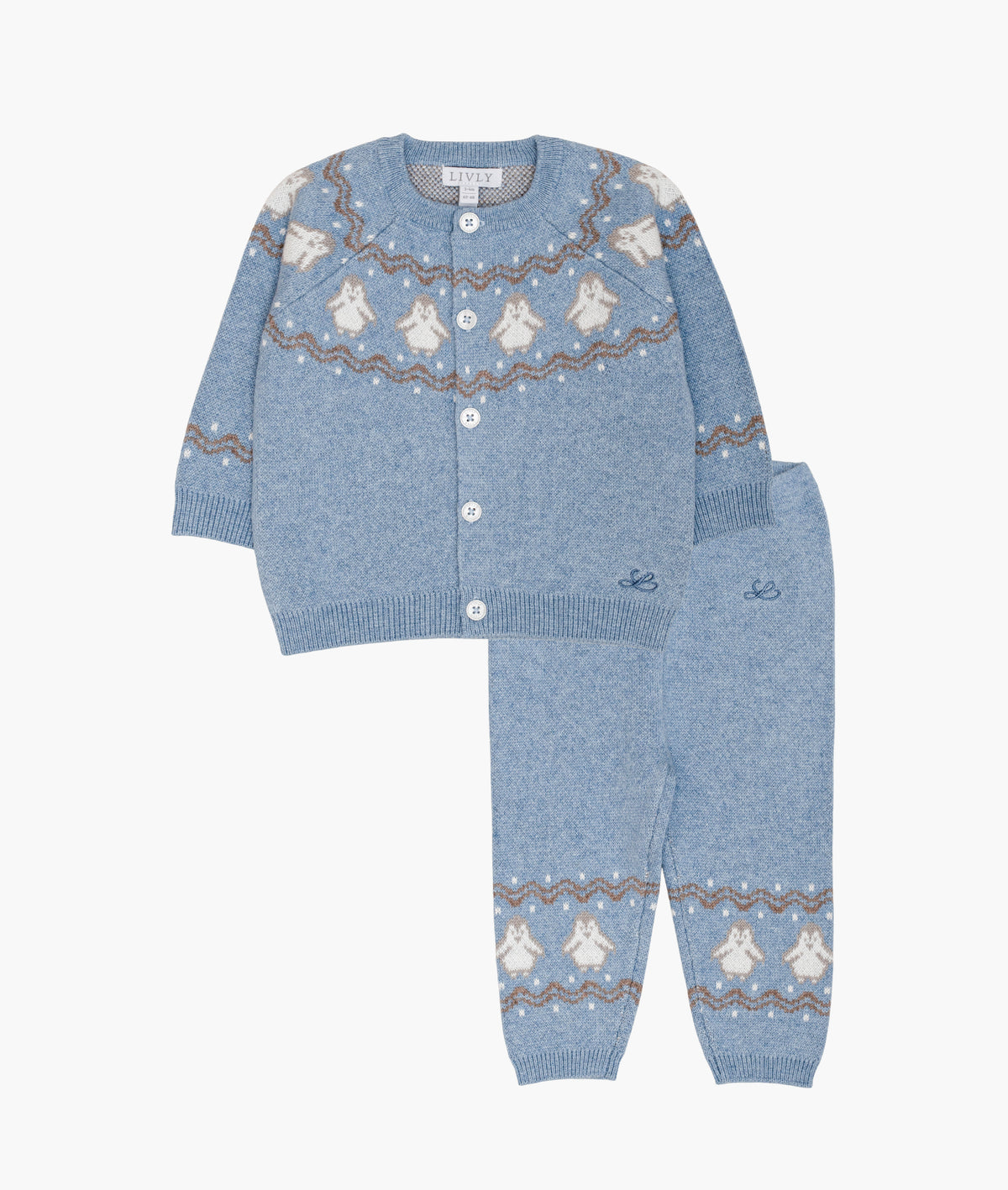 Ensemble « Pingouin de Fair Isle »