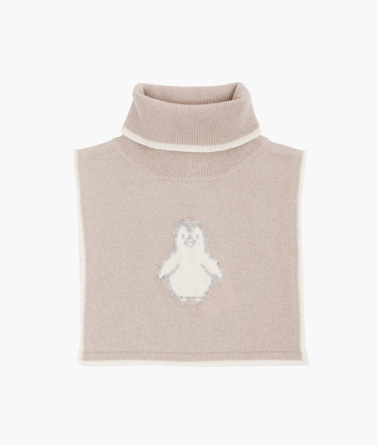 Bufanda tipo jersey con motivo de pingüino para bebé